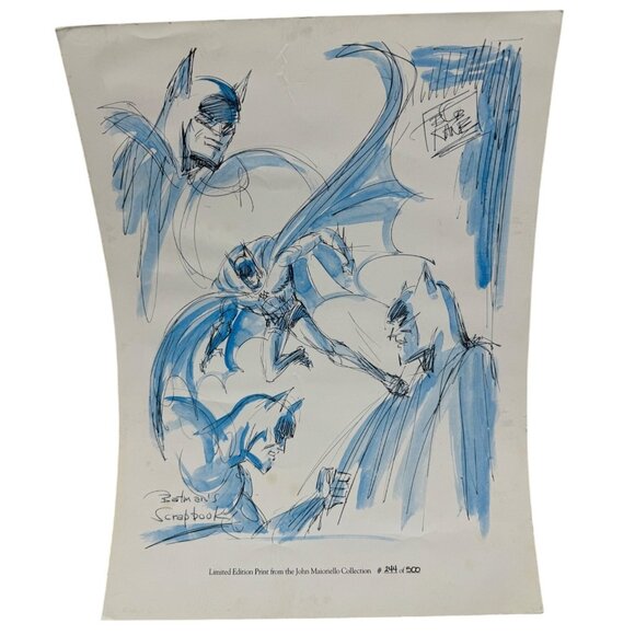 Batman scrapbook print 16"x12" 244/500 Bob Kane/ane/ J. Maioriello READ - Picture 1 of 9
